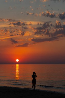 Rodi Garganico 'da gün batımı, Ulusal Park Gargano, Apulia, İtalya