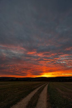 Slovakya, Bile Karpaty 'de Günbatımı