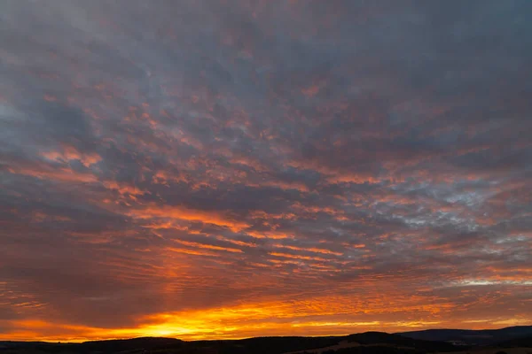 Coucher Soleil Bile Karpaty Slovaquie — Photo