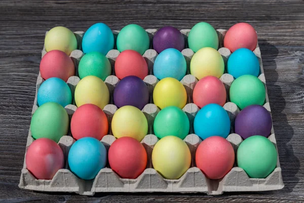 Área Puesta Fuera Huevos Pascua Colores — Foto de Stock