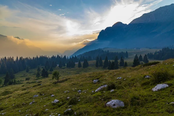 Dolomiter Italienska Och Slovenska Gränsen Runt Berget Monte Ursic Med — Stockfoto