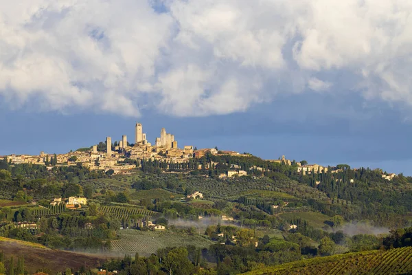 San Gimignano Unesco Plats Toscana Italien — Stockfoto