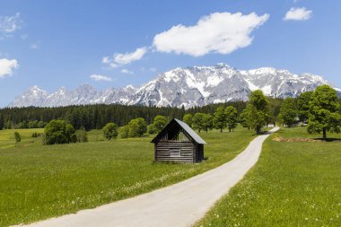 Avusturya, Ramsau yakınlarındaki Dachstein ve manzara