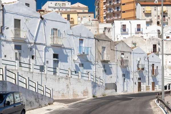 Cidade Velha Monte Sant Angelo Puglia Itália — Fotografia de Stock