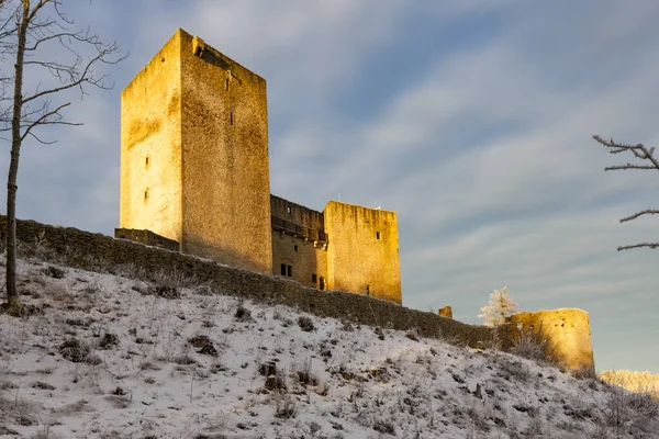 Frosty Morning Landstejn Castle Czech Republic — Stock Photo, Image