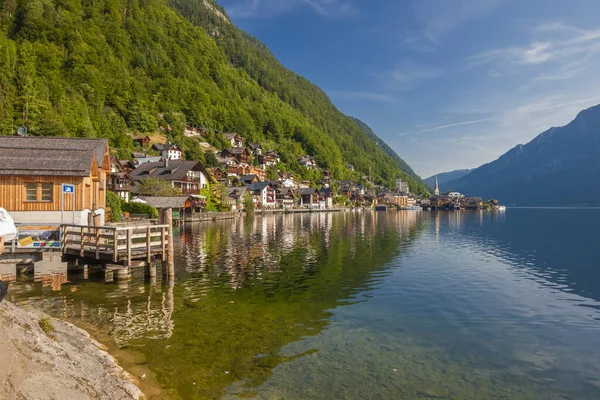 Hallstatt Bergsby Österrikiska Alperna Österrike — Stockfoto