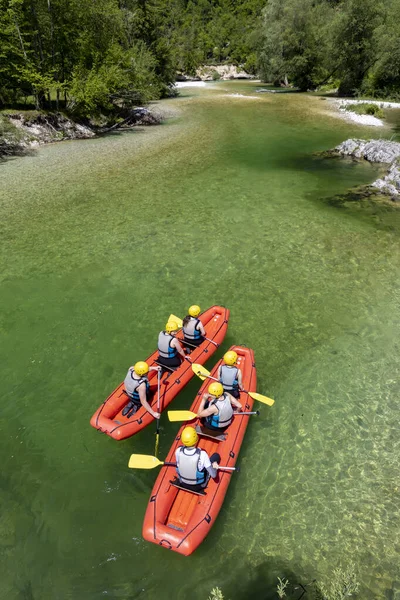 Rafting Sava Bohinjka Στο Εθνικό Πάρκο Triglav Σλοβενία — Φωτογραφία Αρχείου