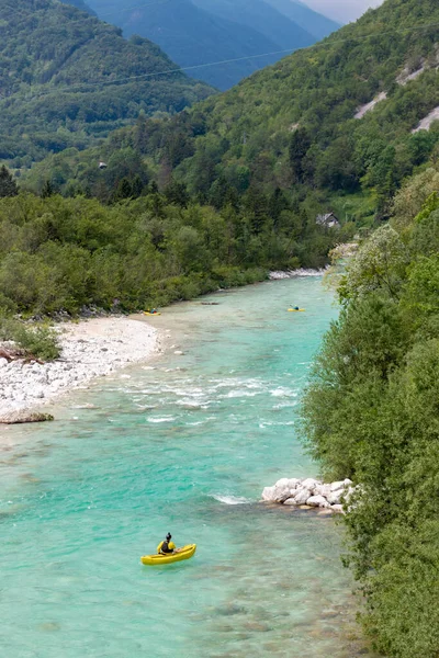Kajakarstwo Soca Parku Narodowym Triglav Słowenia — Zdjęcie stockowe