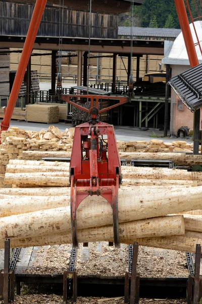 Industria Maderera Alpes Italia — Foto de Stock