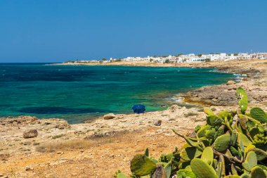 Gelibolu, Lecce, Apulia, İtalya yakınlarındaki plaj