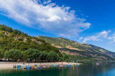 Lago di Scanno, Scanno, Abruzzo Ulusal Parkı, L 'Aquila ili, Abruzzo bölgesi, İtalya
