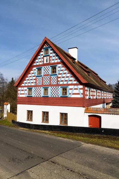 Quinta Meia Madeira Arquitetura Popular Milhostov Western Bohemia República Checa — Fotografia de Stock