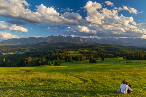 Paisagem Perto Jurgow Com High Tatras Polônia — Fotografia de Stock