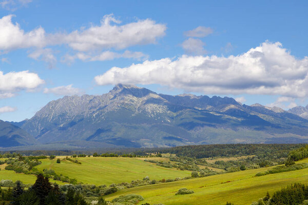 High Tatras with the dominant mountain Krivan, Slovakia