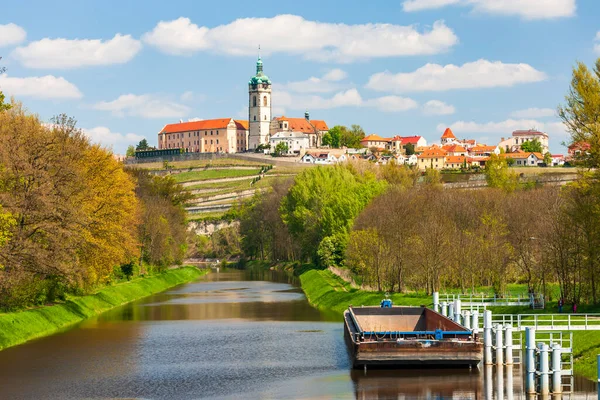 Burg Melnik Mit Moldau Tschechische Republik — Stockfoto