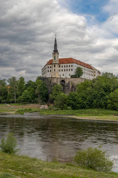 Κάστρο Decin Στη Βόρεια Βοημία Τσεχική Δημοκρατία — Φωτογραφία Αρχείου