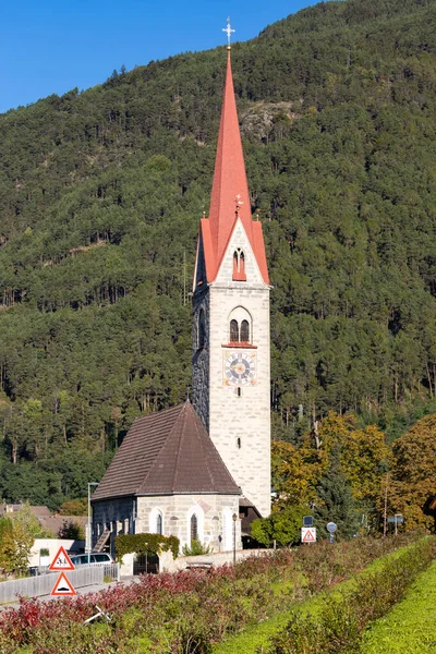 Aica Daki Kilise Güney Tyrol Talya — Stok fotoğraf