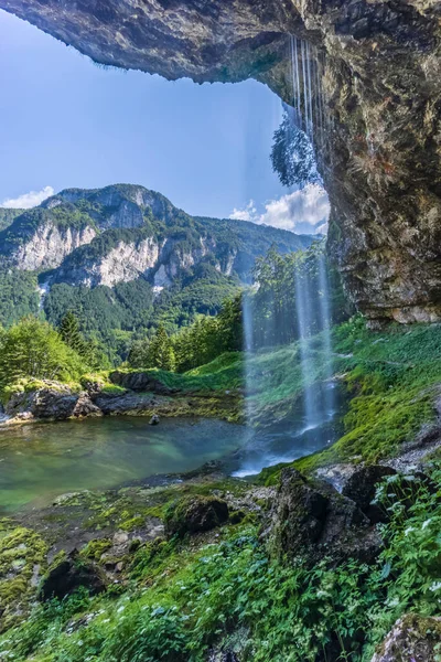 Vodopád Goriuda Fontanon Goriuda Provincie Udine Itálie — Stock fotografie