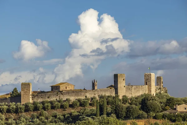 Città Vecchia Monteriggioni Toscana Italia — Foto Stock