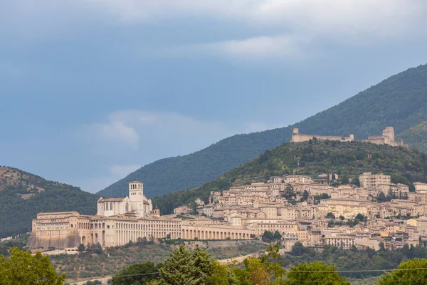 Πανοραμική Θέα Της Παλιάς Πόλης Assisi Επαρχία Perugia Περιφέρεια Umbria — Φωτογραφία Αρχείου