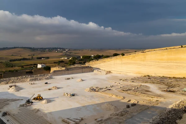 Pedreira Tufo Perto Matera Basilicata Itália — Fotografia de Stock