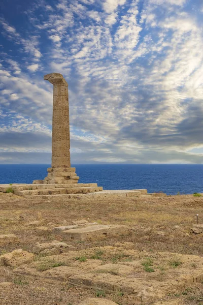 Capo Colonna Crotone Calabria Talya Yakınlarındaki Hera Lacinia Tapınağı — Stok fotoğraf