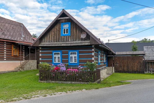 Staré Dřevěné Domy Obci Osturna Spiska Magura Slovensko — Stock fotografie