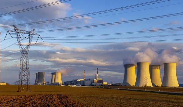 捷克共和国Vysocina地区Dukovany核电站 — 图库照片