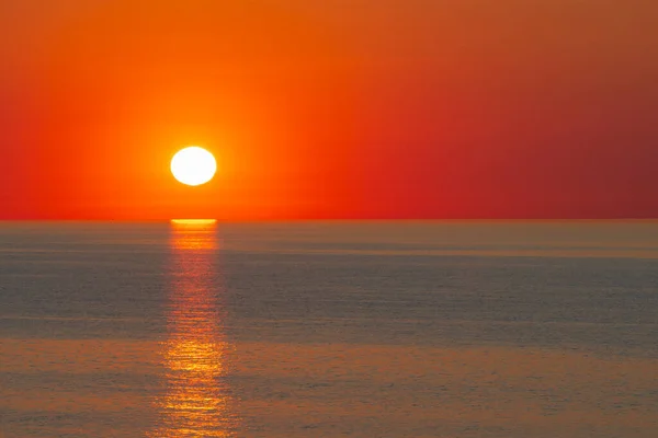 Sommersonnenuntergang Über Dem Meer — Stockfoto