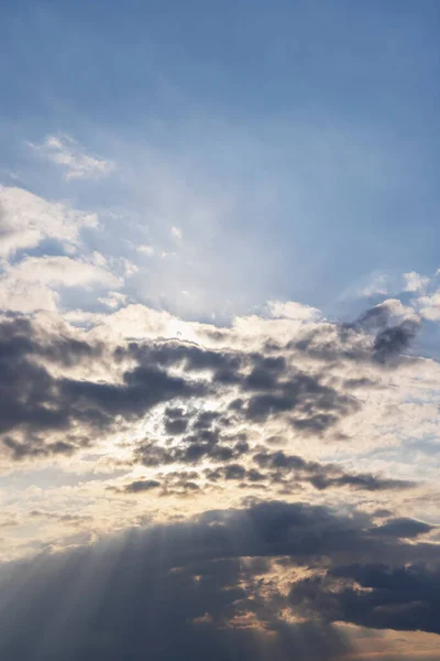 Mooie Lucht Met Bewolking Voor Zonsondergang — Stockfoto