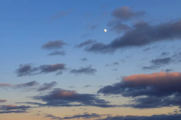 Moln Vid Solnedgången Vintern — Stockfoto