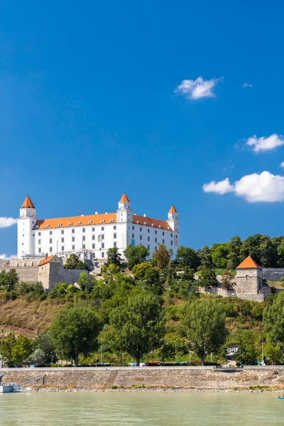 Bratislava Kalesi Tuna Nehri Slovakya — Stok fotoğraf