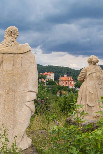 Hrad Kostel Valci Západní Čechy Česká Republika — Stock fotografie