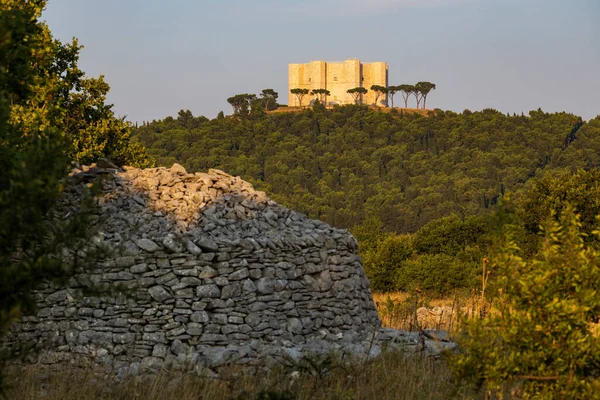 Castel Del Monte Κάστρο Χτισμένο Οκταγωνικό Σχήμα Από Τον Ρωμαίο — Φωτογραφία Αρχείου