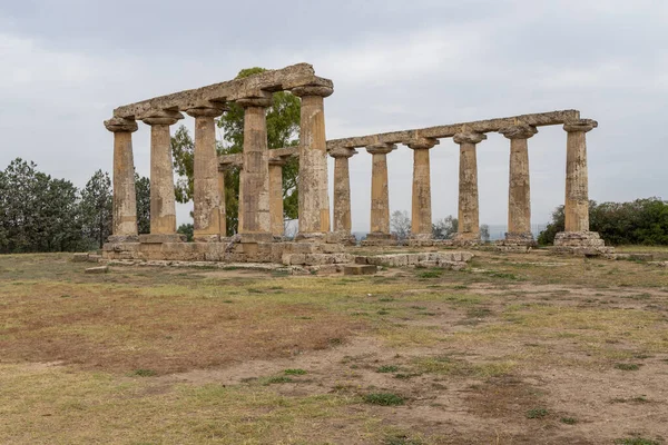 Hera Tempel Från Talet Arkeologisk Plats Nära Bernalda Italien — Stockfoto