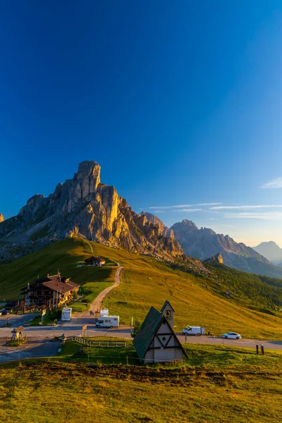 Krajobraz Pobliżu Passo Giau Dolomitach Włochy — Zdjęcie stockowe