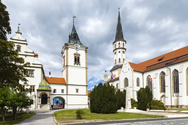 Balai Kota Lama Dan Gereja James Levoca Situs Unesco Slowakia — Stok Foto