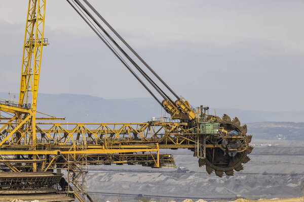 Coal mining machine near Most, Northern Bohemia, Czech Republic