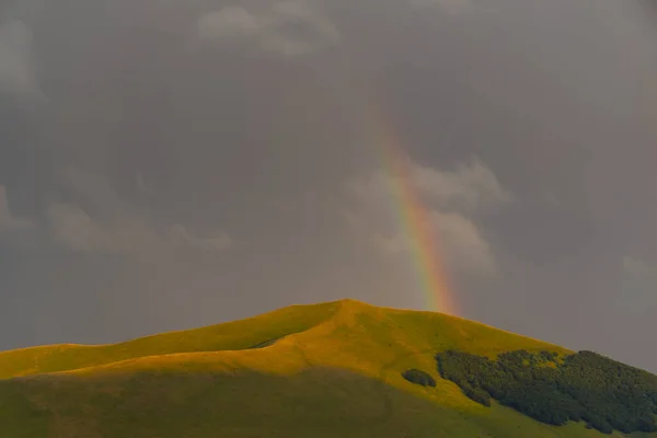 landscape near Castelluccio village in National Park Monte Sibillini, Umbria region, Italy