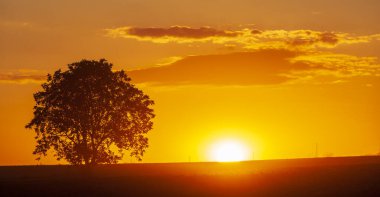 Palava Tepesi, Güney Moravya, Çek Cumhuriyeti Günbatımı