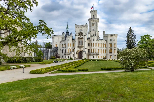 Castelo Hluboka Nad Vltavou Sul Boémia República Checa — Fotografia de Stock