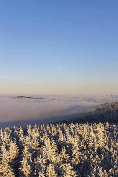 Winter Landscape Velka Destna Orlicke Mountains Eastern Bohemia Czech Republic — Stock Photo, Image