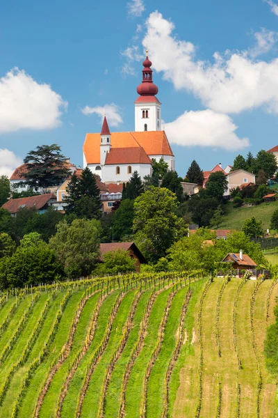 Stadt Straden Und Weinberge Der Steiermark Österreich — Stockfoto