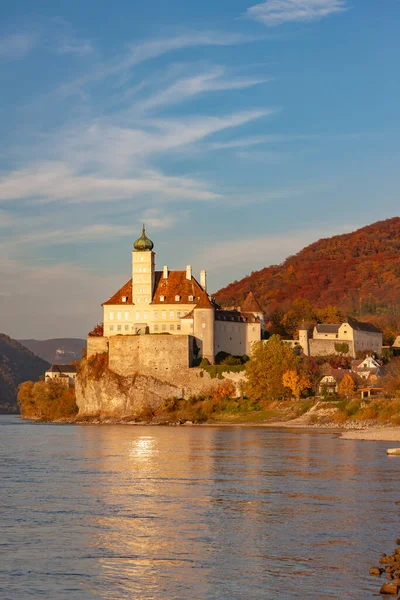 Small Castle Schonbuhel Danube Romantic Sunset Austria — Stock Photo, Image