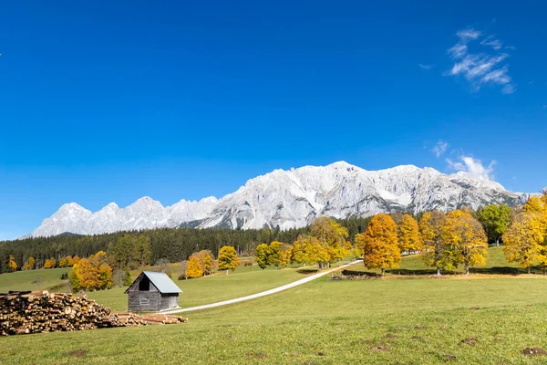 Autumn View Dachstein Massif Austria — Stock Photo, Image