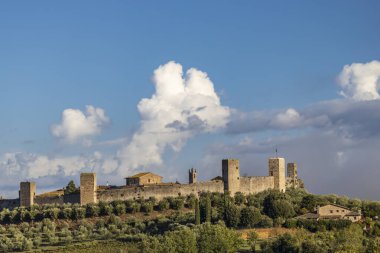 Old Town Monteriggioni, Toskana, İtalya