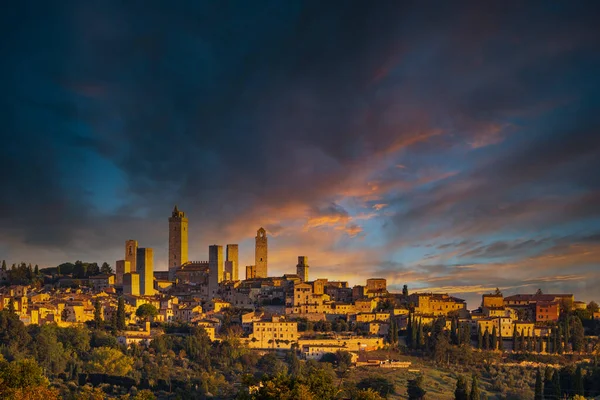 San Gimignano Unesco Toskania Włochy — Zdjęcie stockowe