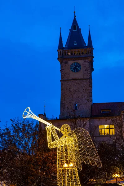 Christmas Decoration Old Town Square Prague Czech Republic — Stock Photo, Image