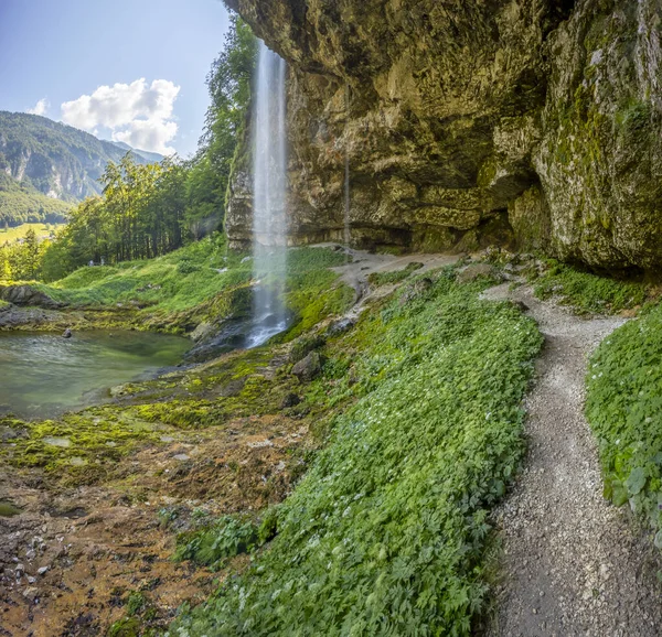 Cachoeira Goriuda Fontanon Goriuda Província Udine Itália — Fotografia de Stock