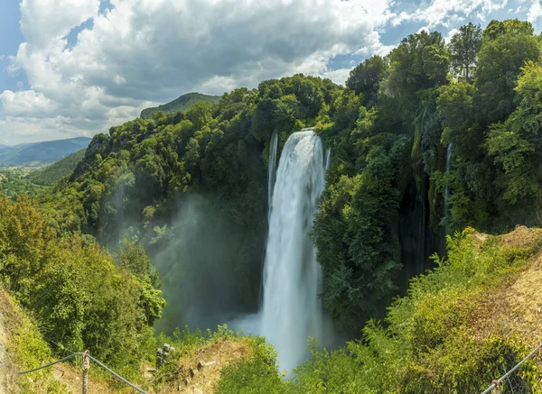 Водопад Мармор Каската Делле Мармор Регион Умбрия Италия — стоковое фото